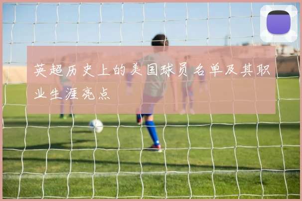 英超历史上的美国球员名单及其职业生涯亮点